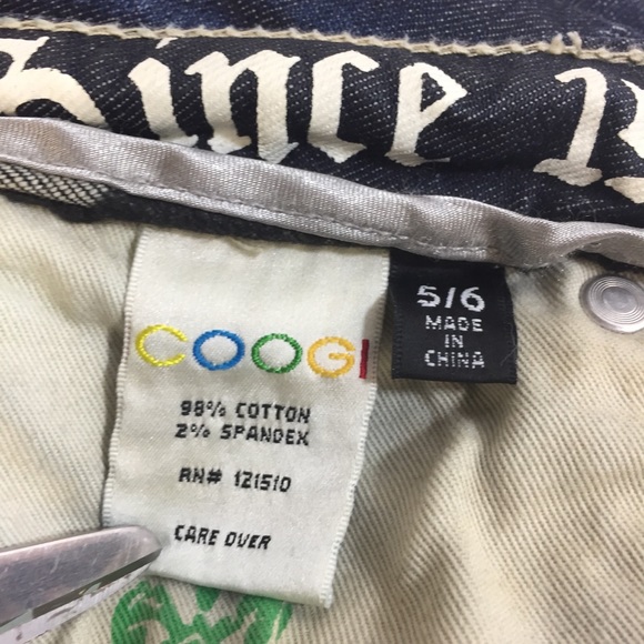 Coogie Bling Embellished Straight Leg Jeans Dark Faded Wash SZ 5/6 - Picture 11 of 14